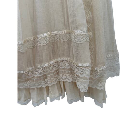 GUNNE SAX by Jessica Vintage women's cream lace boho maxi dress size 5 - Picture 5 of 10